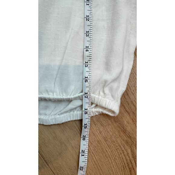 Mollusk Polly Top – White – Size M – Relaxed Elastic-Waist Summer Top - Picture 6 of 8